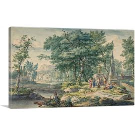 Arcadian Landscape With Figures Making Music