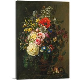 Still Life With Peonies Poppies And Honeysuckle 1848
