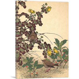 Two Birds And Chrysanthemums 1891