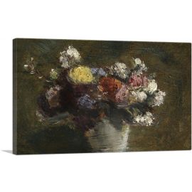 Flowers In a Pot Of White Porcelain 1864