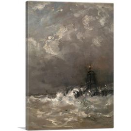 Lighthouse In Breaking Waves 1907