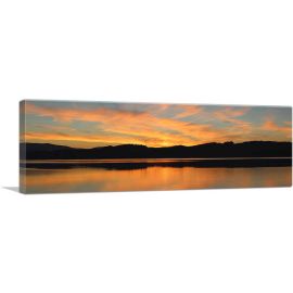 Lake Sunset Home Decor Panoramic