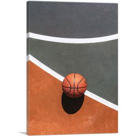 Basketball Ball On Court Home decor