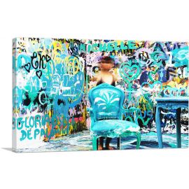 Graffiti Room Glitched Girl