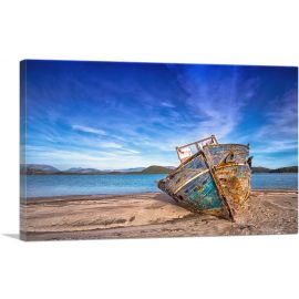 Boat On The Beach Home Decor Rectangle