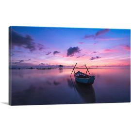 Boat On The Lake Home Decor Rectangle
