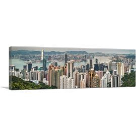 Hong Kong China Mountain View Panoramic