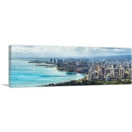 Honolulu Hawaii Beach Skyline Panoramic