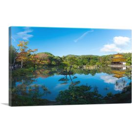 Pano, Temple in Japan, Gorgeous Lake, Square