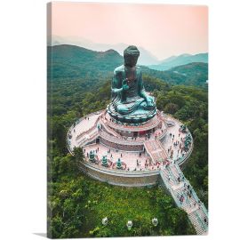 Tian Tan Buddha Monumental Statue Hong Kong China