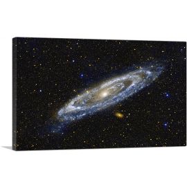 Andromeda Spiral Galaxy in Blue Hubble Telescope