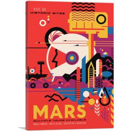 Mars Imagine a Future Where Early Explorations Become Historic Sites NASA Poster