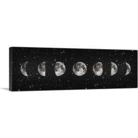 Moon Phases with NASA Deep Field Background