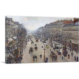Boulevard Montmartre Morning Cloudy Weather 1897