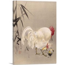 Rooster And Hen With Chicks 1887