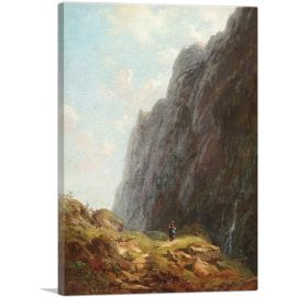 Mountain And Milkmaid Along a Winding Stone Path