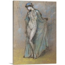 Female Nude With Diaphanous Gown