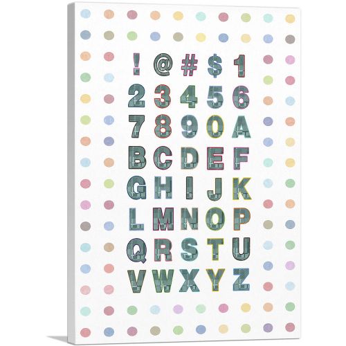 Fun Polka Dots Vertical Full Alphabet