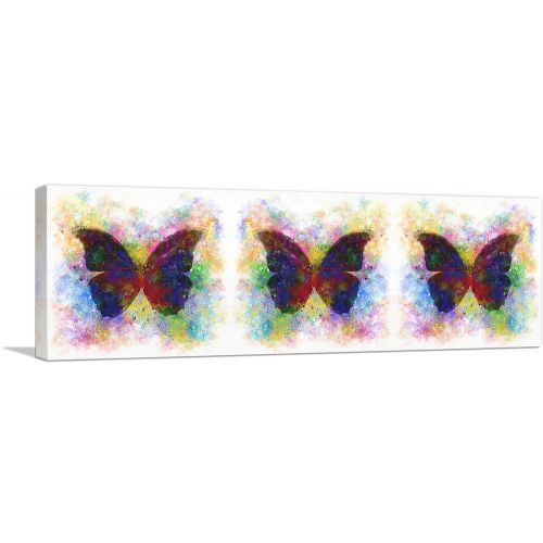 Three Black Dark Butterfly Wings Insect Panoramic