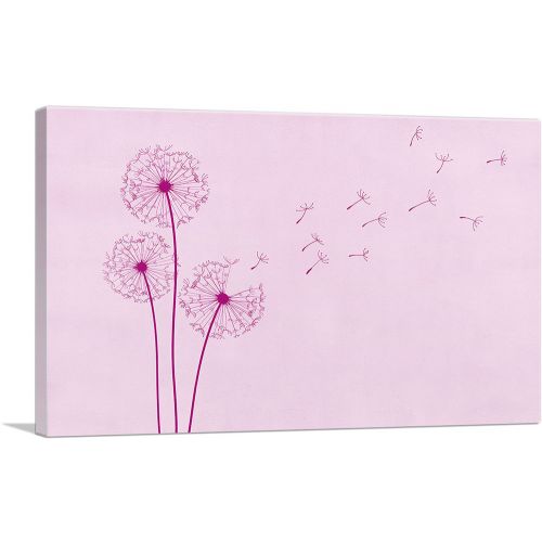 Dandelion Gray Teal Pink Rectangle