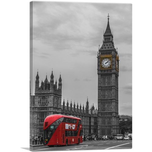 Doubledecker Red Bus In London England Big Ben