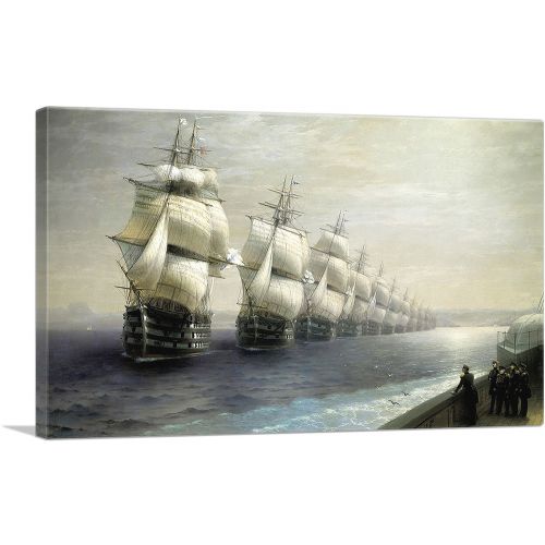 Russian Black Sea Fleet on a Parade 1849