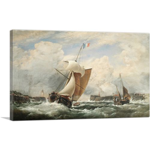 French Sloop Entering the Harbour of Treport
