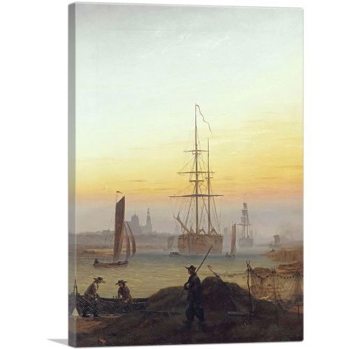 Ships in the Harbor of Greifswald 1820