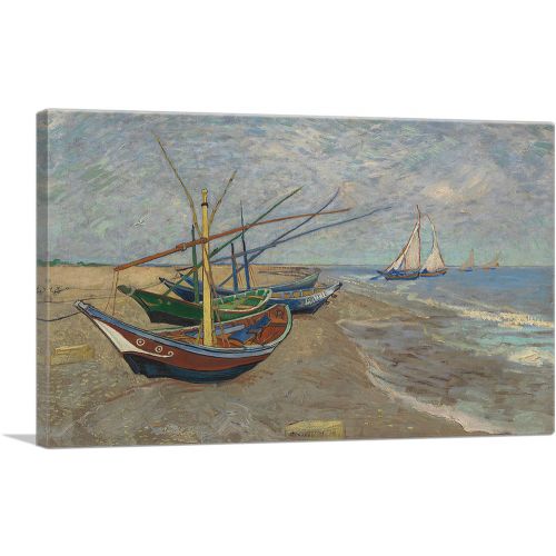 Fishing Boats on the Beach at Saintes-Maries 1888