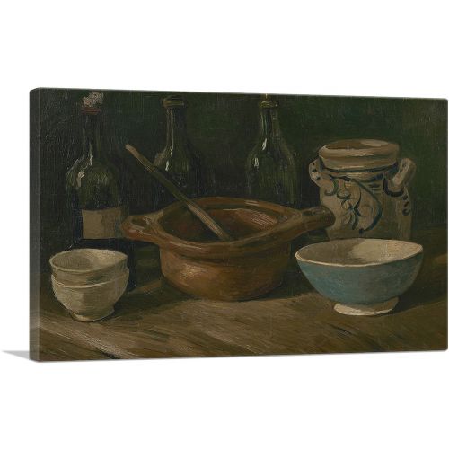 Still Life with Earthenware and Bottles 1885