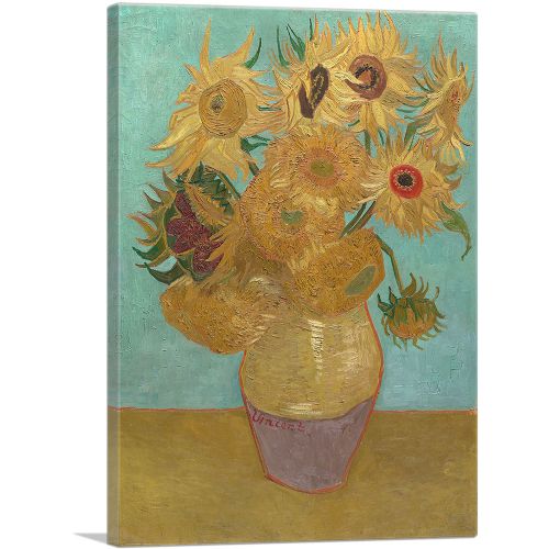 Sunflowers - Blue Background 1889
