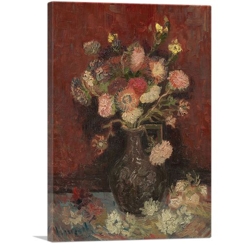 Vase with Chinese Asters and Gladioli 1886
