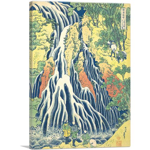 Pilgrims at Kirifuri Waterfall on Mount Kurokami in Shimotsuke 1831