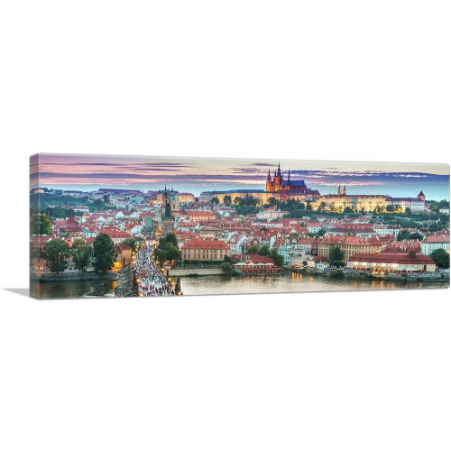 Prague Czech Republic Charles Bridge Panoramic