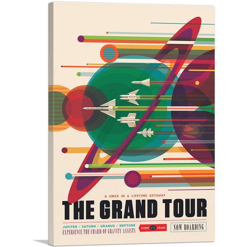 The Grand Tour Once In A Lifetime Getaway on the Voyager NASA Poster