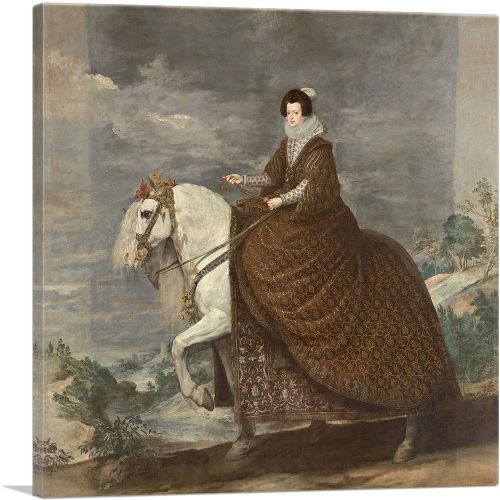 Queen Isabel De Borbon On Horseback 1635