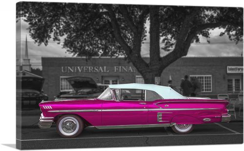 Pink Vintage Old Car
