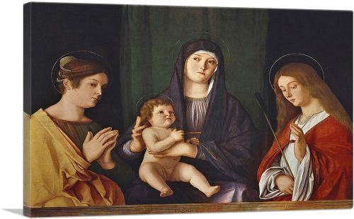 The Virgin And Child Between Two Saints