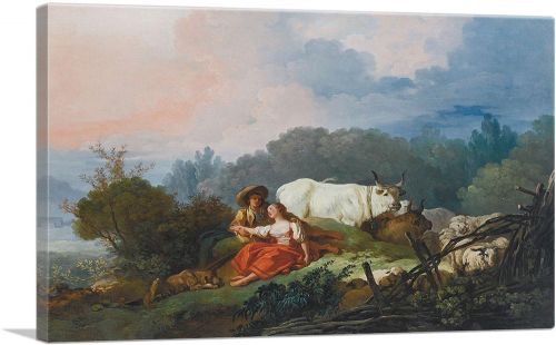 Pastoral Landscape With Sepherd And Shepherdess