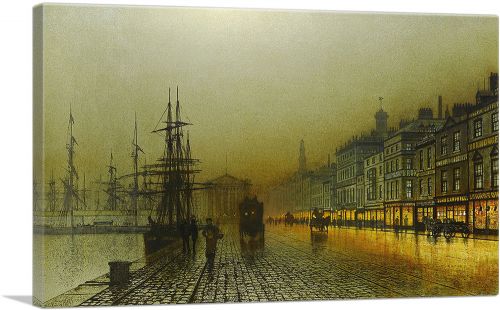 Greenock Harbour at Night 1893