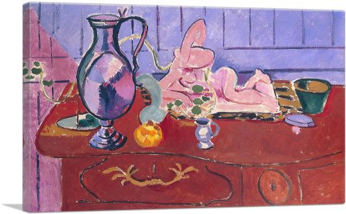 Pink Statuette and Jug on a Red Chest of Drawers 1910