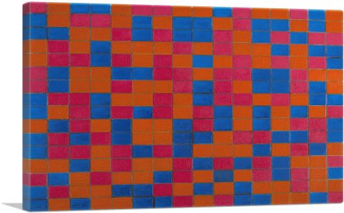 Checker Board Composition with Dark Colours 1919