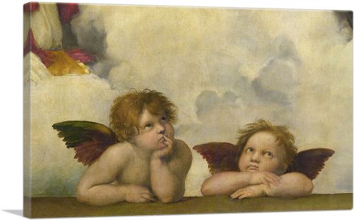 Sistine Madonna - Two Angels Detail - Rectangular 1513