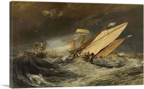 Fishing Boats Entering Calais Harbor 1803