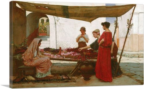 A Grecian Flower Market 1880