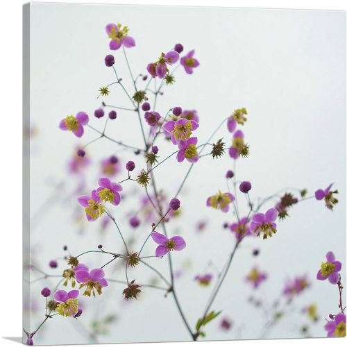 Wild Pink Flowers Home Decor Square