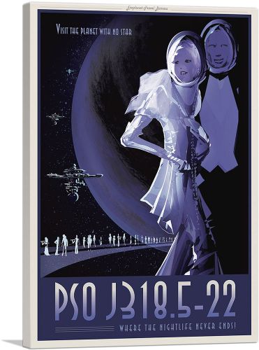 PSO J318.5-22 Rogue Planet with No Star Where Nightlife Never Ends NASA Poster