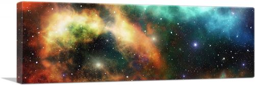 Universe in Red and Blue Panoramic Hubble Telescope
