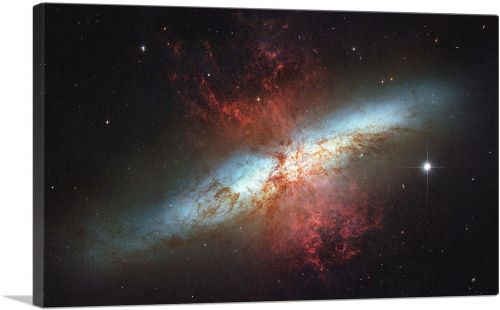 Hubble Telescope Starburst Galaxy Messier 82