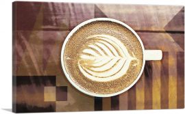 Espresso Coffee Pattern Modern Art Painting Home Decor Rectangle
